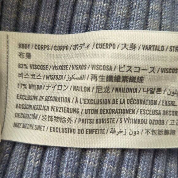 Abercrombie & Fitch Knit Halter Bodycon Dress Size S Blue Heather Stretch - Picture 7 of 7